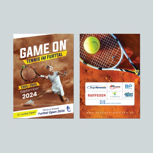 Aces & Action: Cool Flyer for a Tennis Tournament Design by idea@Dotcom