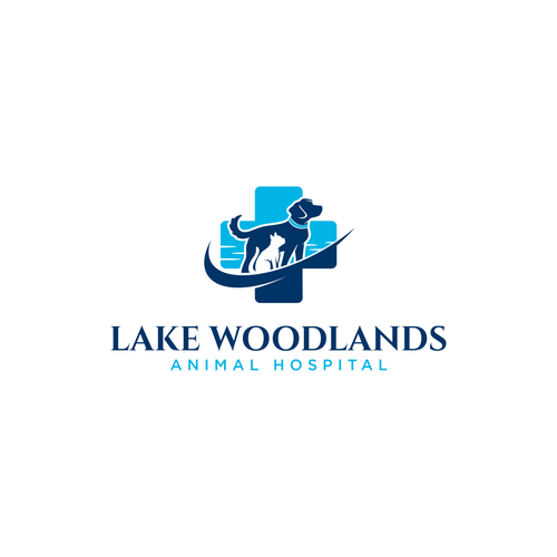 Veterinary logo design for a small animal hospital located next to a lake! Design by Susmetoff