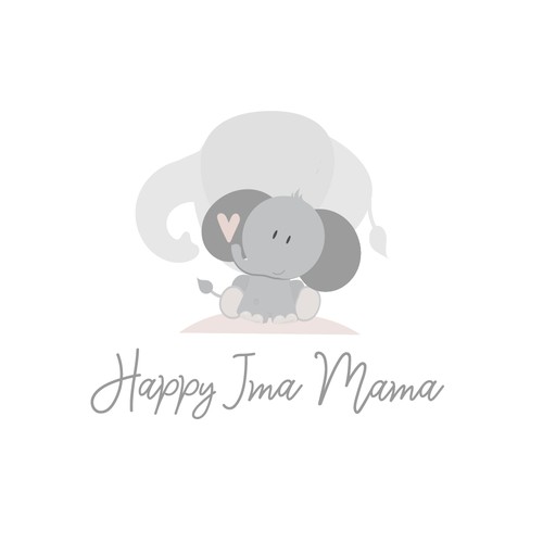 HAPPY ima MAMA - Show me your creativity! Love clever/unique lettering and fun logo with clean silhouette. Design by Pixiesplat