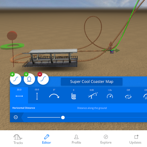 Re imagine the interface for the best roller coaster simulation
