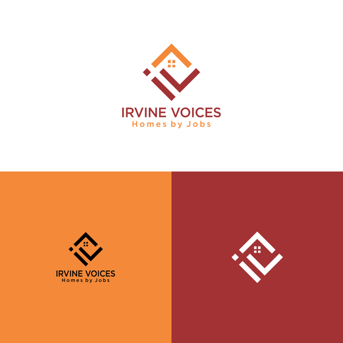 Irvine Voices - Homes for Jobs Logo Design by coffeeandglory