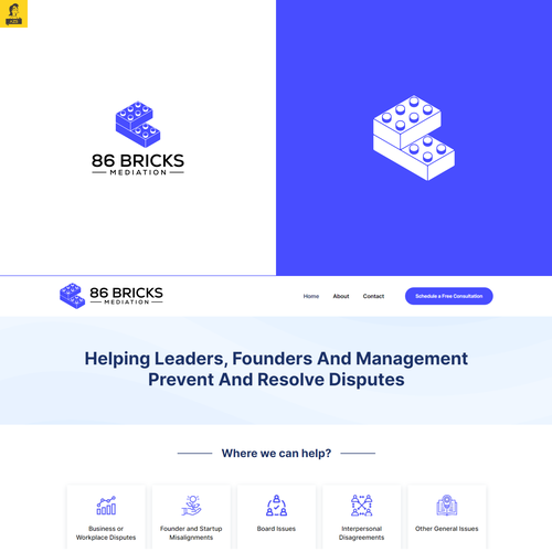 Lego-style bricks logo for Mediation and Coaching Business Design von AZS