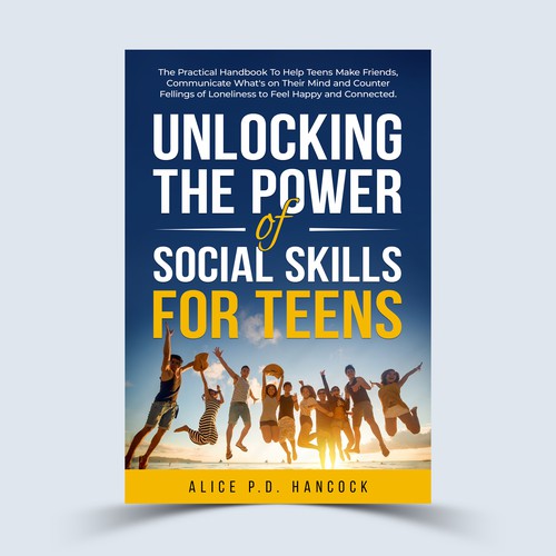 Minimalist Book cover for Teens ages 13-18 suffering from social anxiety and need to learn social skills Design por KMS Arafat