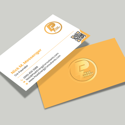 Modern Business Card Design for Electric Energy and Solar Company Design by boniamin