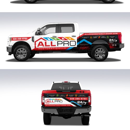 New vehicle Wrap for a Restoration truck-ontwerp door Duha™