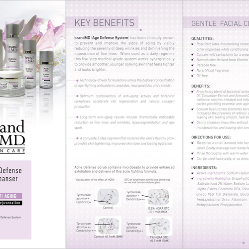 Skin care line seeks creative branding for brochure & fact sheet Ontwerp door Edgard K
