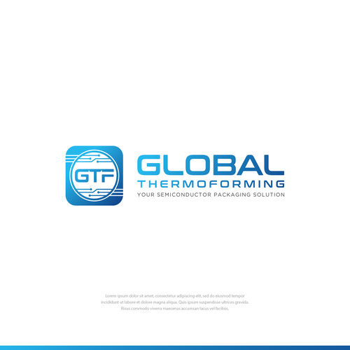 GTF Semiconductor packaging logo Design by dimilif
