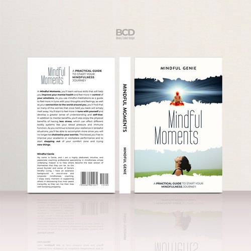 Catchy book cover design for my mindful meditation book. Design by BCD∞