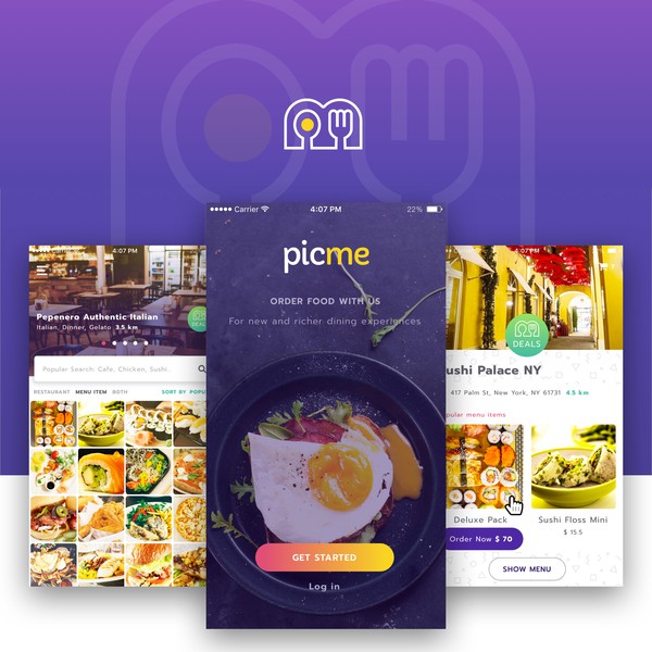 Design by liquo titled "Fun & Yummy food app design"