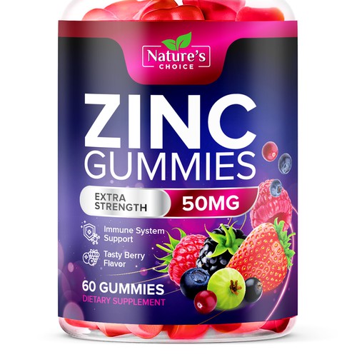 Tasty Zinc Gummies design needed for Nature's Choice Ontwerp door TUNSAY