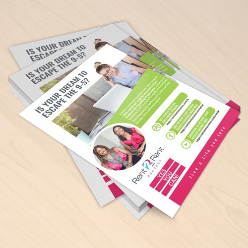 Create a Ridiculously Good Flyer for Rent 2 Rent Success-ontwerp door Mr.TK