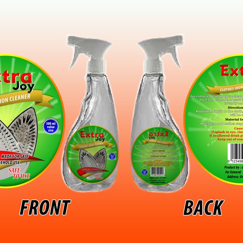 Design a capturing & informative label for a quirky cleaning product. Design by yaxid