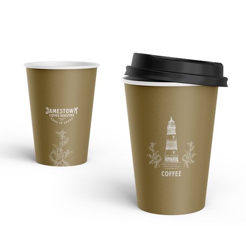 Coffee To-Go Cup Design for Cafe in Ghana Diseño de PackagingHolic