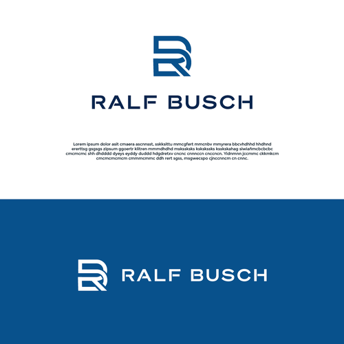 Ralf Busch Logo for Letter and Business Card Design by Pepe Delgado