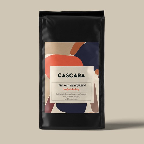 Cascara tea label Design by aran&xa