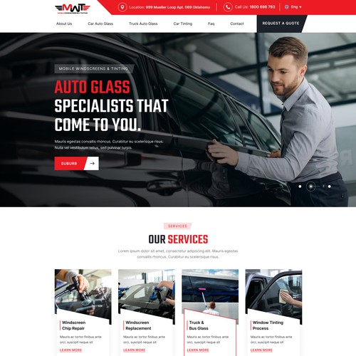 Design a clean and modern service based website home page Design by WebNest™