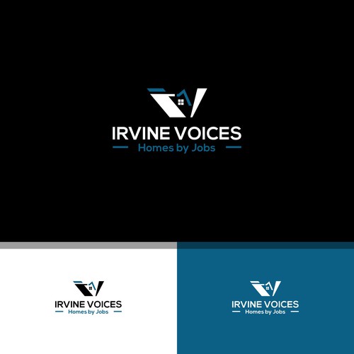 Irvine Voices - Homes for Jobs Logo Design by ekhodgm