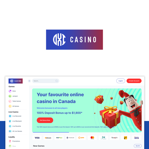 Logo design for an online casino Design by Pixel_by_Pixel