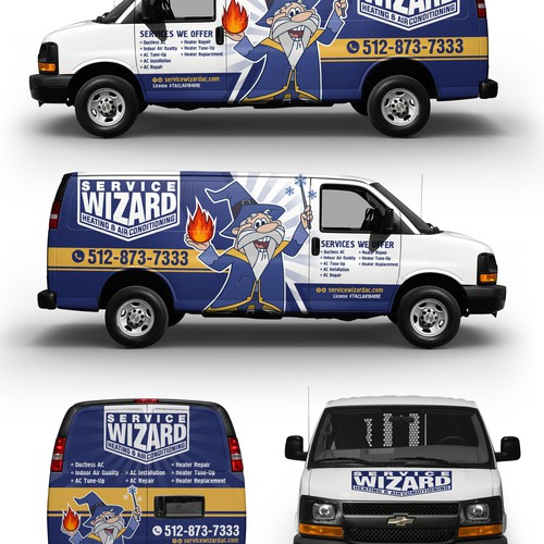 HVAC Service Van Wrap Design Design by Kiky Rizki