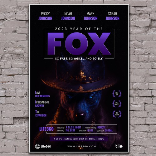 Design di Life360 2023 Year of the Fox Poster di Anirban Giri