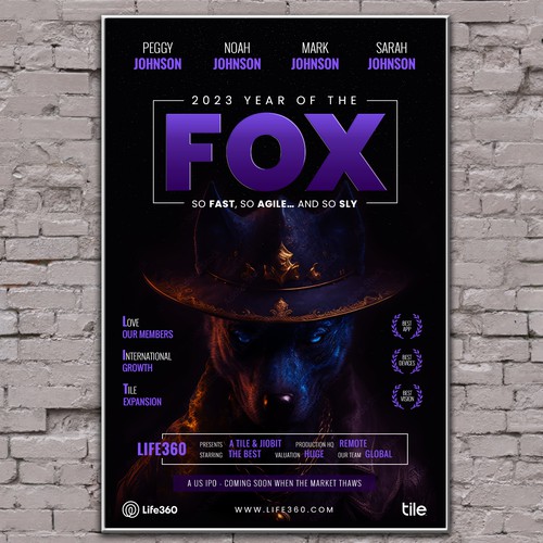 Life360 2023 Year of the Fox Poster Design by Anirban Giri