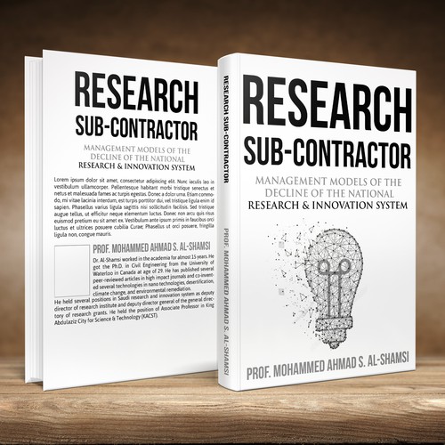 Book Cover Design Suitable for innovation and Research Diseño de studio02