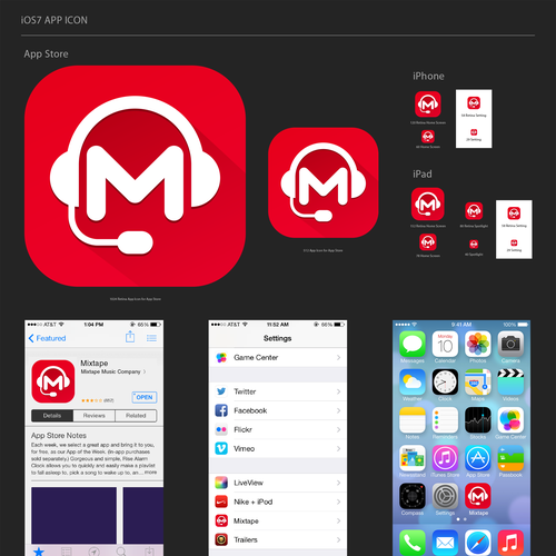 Create App Logo for Mixtape Music Design by Dexter ◕‿◕