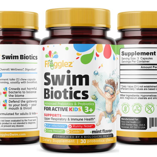 Frogglez Swim Biotic label design 