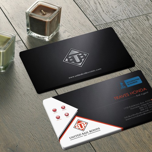 Creative eye catching business card design for bail bonds company Design by Azzedine D