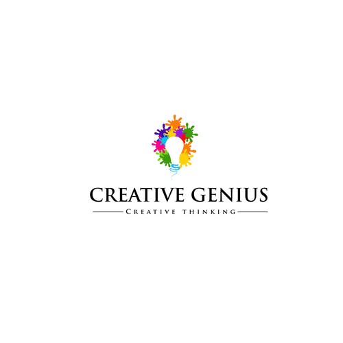 "Creative Genius" Logo for an art school. Design by ps.sohani