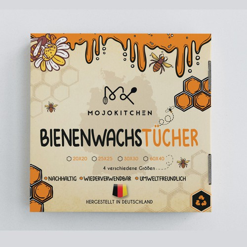 Modern Packaging for Beewax Wraps Made in Germany Design by Jatinder005