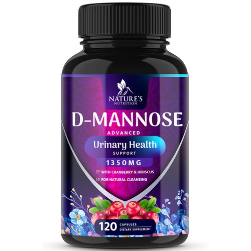 Colorful D-Mannose Design Needed for Nature's Nutrition Design by R O S H I N