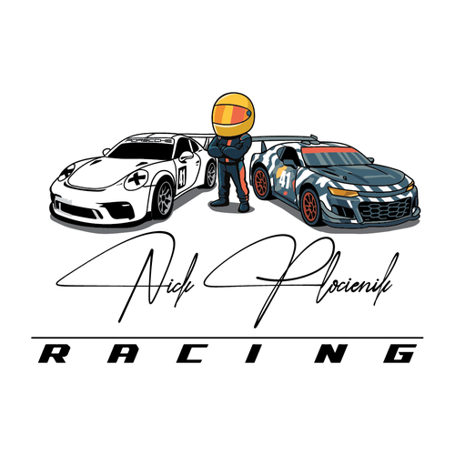 Race car driver logo and signature Diseño de hery_krist