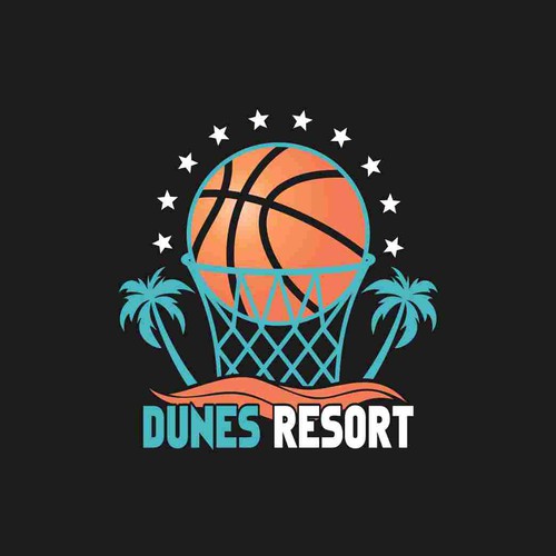 DUNESRESORT Basketball court logo. Design by zafarijaz911