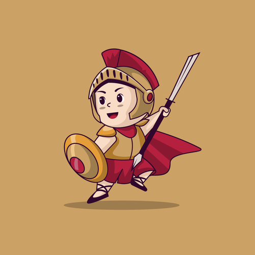 Warrior Mascot Design by AdriánKG