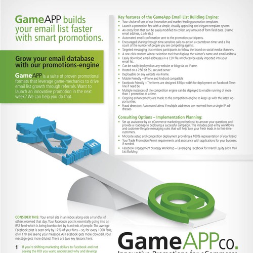 GameApp.Co needs a one-pager Design by stuartapsey