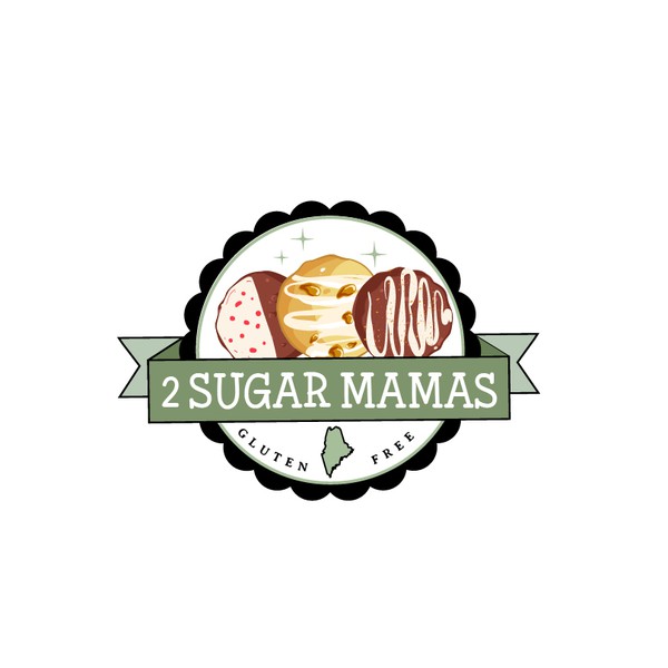 Logo for home bakery that specializes in gluten free gourmet cookies and custom cakes