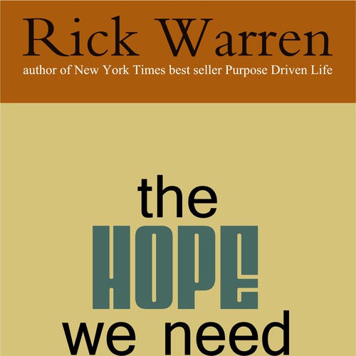 Design Rick Warren's New Book Cover Design réalisé par Rob Collins