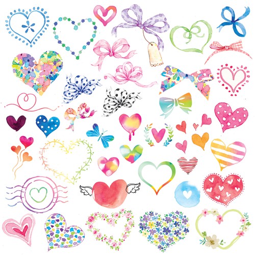 Guaranteed Heart Ribbon Themed Stamp Sets For Stylish Photo Editing App ハート リボンモチーフスタンプ大募集 オシャレなコラージュアプリで利用 スタンプ素材募集 Illustration Or Graphics Contest 99designs