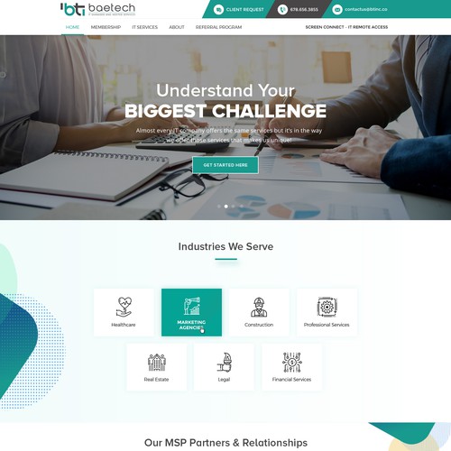 Makeover for Current MSP Website Design by Smashing Boys