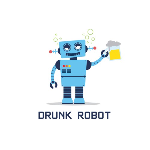 Drunk robot! let's this:) | social media pack contest | 99designs