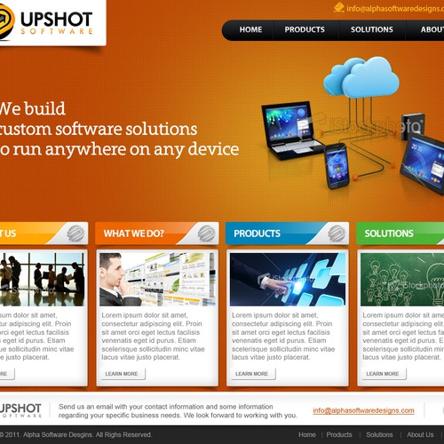 Help Upshot Software with a new website design Diseño de AIDAD