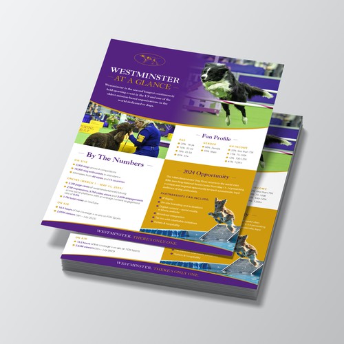 Design a Highlight Sheet for the iconic Westminster Kennel Club Dog Show! Design by Jordon