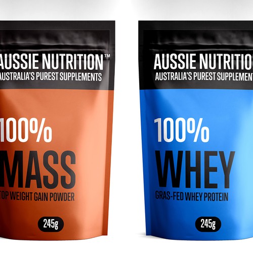 Design Aussie Nutrition supplement range needs new packaging! di MMX