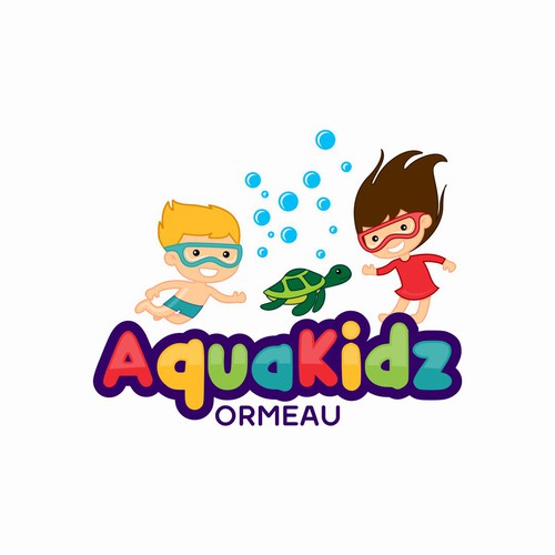 Diseño de Learn to swim for 3 month olds up to squad level swimming. Focus on fun and young children/babies de Logood.id