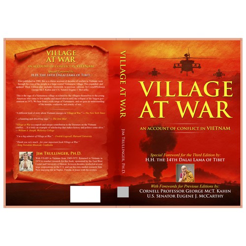 Cover for Third Edition of Classic Work on the Vietnam War. Special Foreword by H.H. the Dalai Lama. Design réalisé par marpon jake