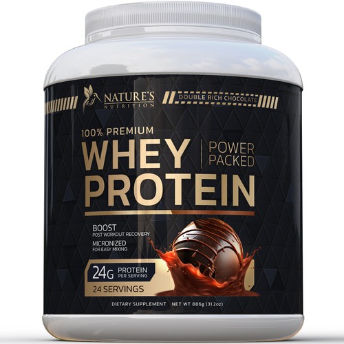 R O S H I NさんのTasty Whey Protein Chocolate Design Needed for Nature's Nutritionデザイン