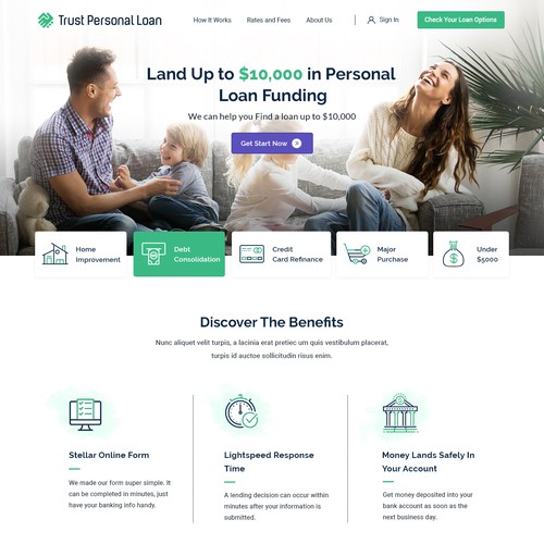 Tribute Personal Loan Design by Gendesign