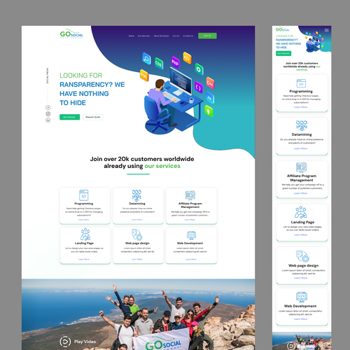 Web development company web-site redesign Design by Tuhin Biswas