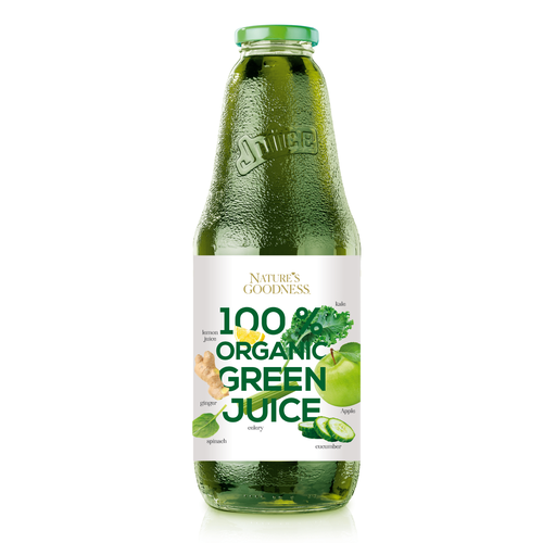 Organic Green Juice Design Design by CMJNdesign